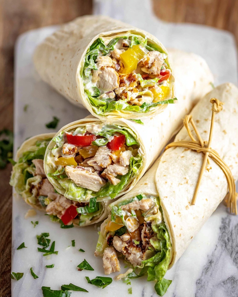 Chipotle Chicken Wraps with Lime Yogurt Sauce Recipe