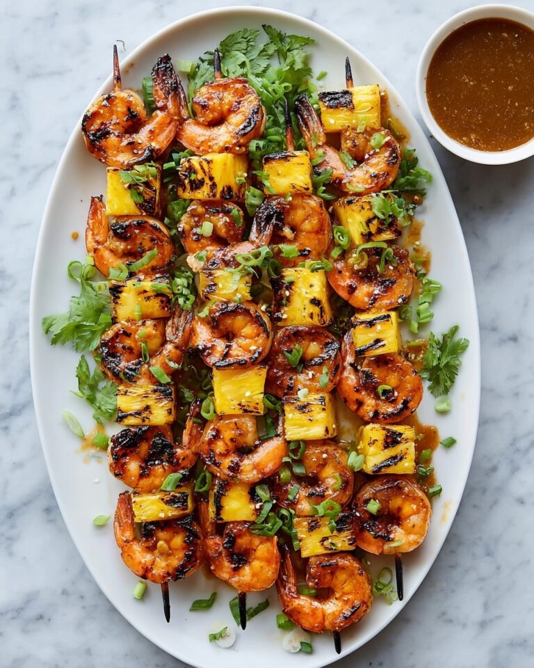Grilled Shrimp and Mango Skewers with Jerk and Mango Chutney Glaze Recipe