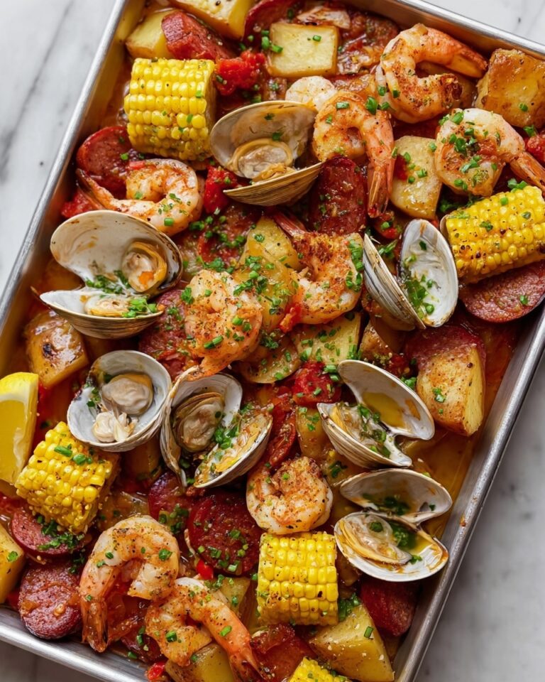 Sheet Pan Seafood Boil with Shrimp and Clams Recipe
