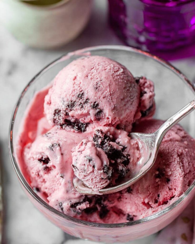 Black Raspberry Oreo Ice Cream Recipe