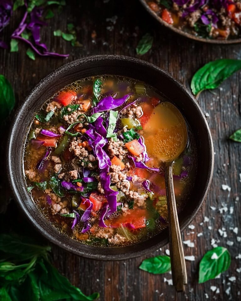 Asian Cabbage Soup with Ground Meat Recipe