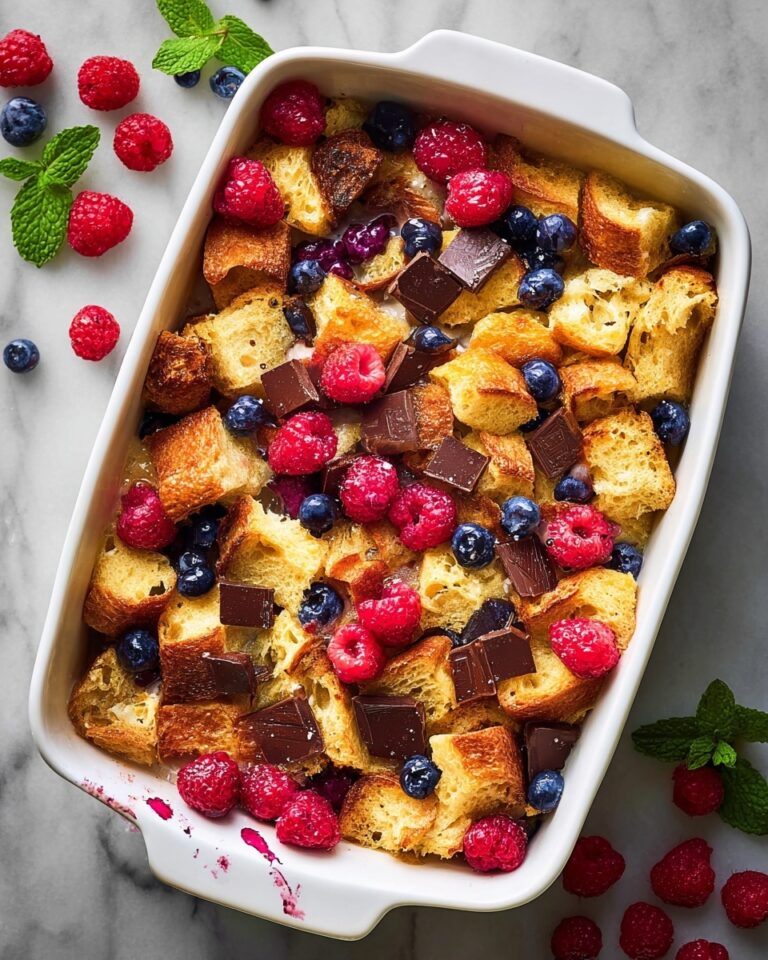 Chocolate and Berry Bread Pudding Recipe