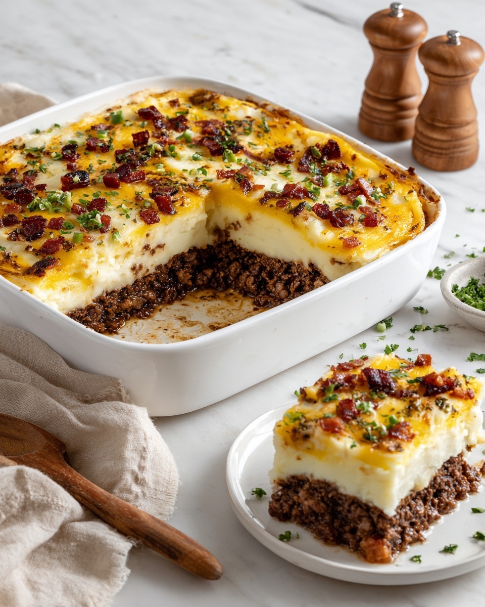 Cheesy Loaded Meatloaf Casserole Recipe