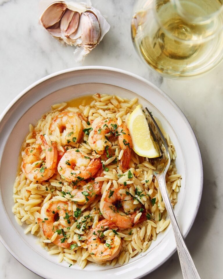 Lemon Garlic Shrimp with Customizable Orzo Recipe
