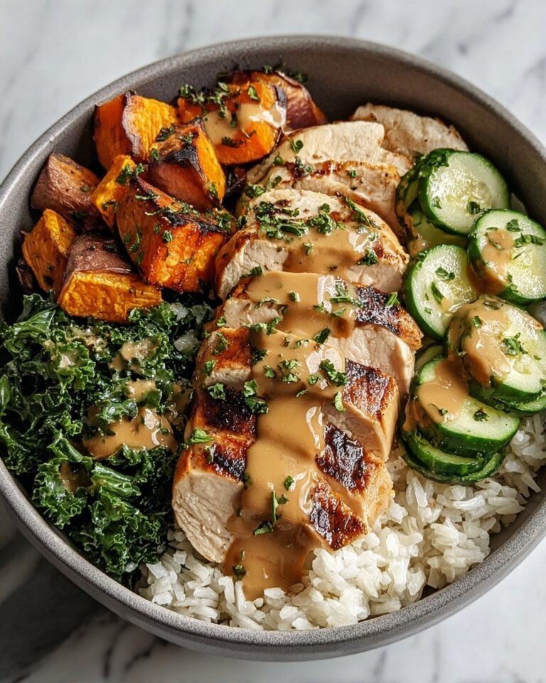 Easy Maple Dijon Chicken Bowl with Roasted Sweet Potatoes Recipe