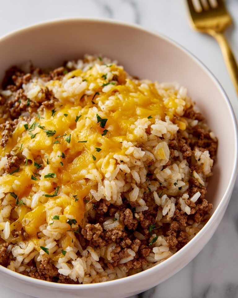 Cheesy Ground Beef and Rice Casserole Recipe