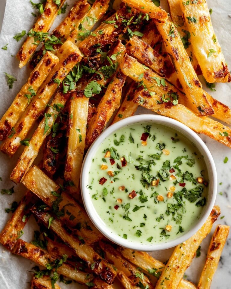 Crispy Yuca Fries with Cilantro Lime Sauce Recipe