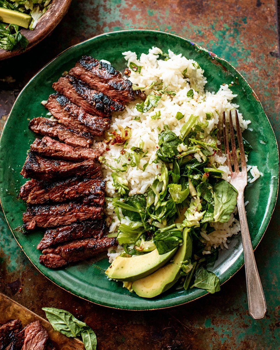 Honey Garlic Butter One-Skillet Steak and Rice Recipe